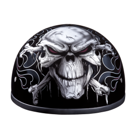 D.O.T. Daytona Skull Cap (Color: Cross Bones, size: 2XS)