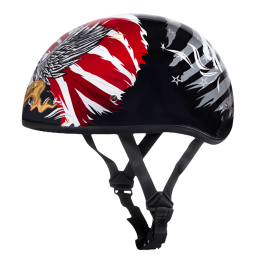 D.O.T. Daytona Skull Cap (Color: Freedom 2.0, size: XS)