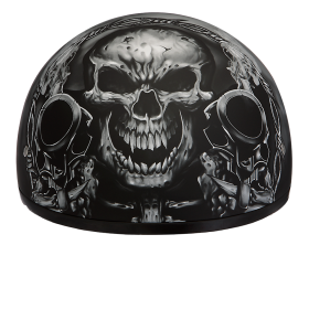 D.O.T. Daytona Skull Cap (Color: Guns, size: 2XS)