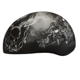 D.O.T. Daytona Skull Cap (Color: Guns, size: S)