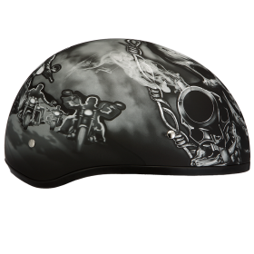 D.O.T. Daytona Skull Cap (Color: Guns, size: L)