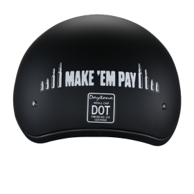 D.O.T. Daytona Skull Cap (Color: Make 'Em Pay, size: M)