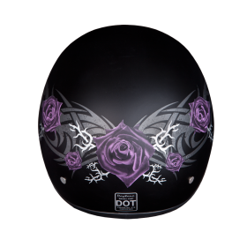 D.O.T. Daytona Skull Cap (Color: Purple Rose, size: M)