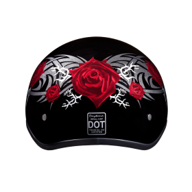 D.O.T. Daytona Skull Cap (Color: Rose, size: 2XS)