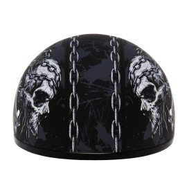 D.O.T. Daytona Skull Cap (Color: Skull Chains, size: L)