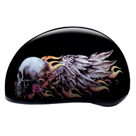 D.O.T. Daytona Skull Cap (Color: Skull Wings, size: XS)