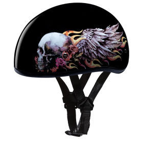 D.O.T. Daytona Skull Cap (Color: Skull Wings, size: 2XS)