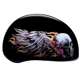 D.O.T. Daytona Skull Cap (Color: Skull Wings, size: M)