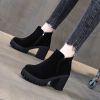 Botas Mujer Fashion Women Boots Square Heel Platforms Zapatos Mujer Thigh High Pump Boots Motorcycle Shoes