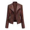 Leather Jackets Slim Motorcycle Coat Outwear