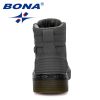 BONA 2019 New Designer Leather Motorcycle Boots Winter Kids Snow Boots Brand Girls Princess Shoes Children Outdoor Boots Trendy