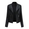 Leather Jackets Slim Motorcycle Coat Outwear