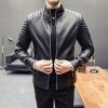 Spring Men's Jacket Fashion Faux Leather Coat Zipper Car Motorcycle Locomotive Clothing