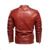 Autumn Winter Fleece Leather Jacket Men New PU Trench Coat Motorcycle Suit Windproof Waterproof Lapel Zipper Embroidery Fashion