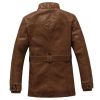 Mens Leather Jackets Winter Fleece Thermal Faux Motorcycle Jacket Stand Collar Casual Coats Zip Outerwear Plus Size 6XL