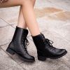 Ankle boots for women black large size fleeces motorcycle boots increase comfortable leather boots women spring 785