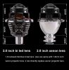 SANVI NEW 1.8/2.0 Car Bi LED Projector Lens Headlight 5500K 35W Universal Fitting Auto LED Headlamp Motorcycle Headlight Retrofit Kits