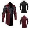 Vogue Men Faux Leather Jackets Autumn Fashion Steampunk Gothic Turn Down Collar Motorcycle Male Zippers Coat