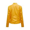 Women's Leather Short Jackets Slim Fit Thin PU Leather Motorcycle Clothing for Ladies Spring and Autumn